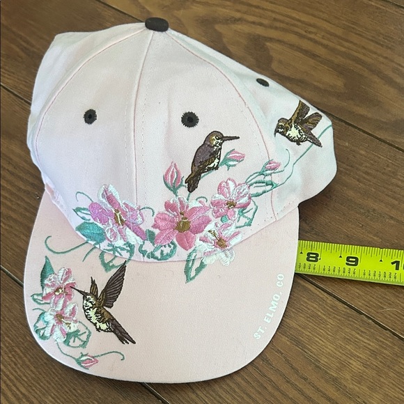 Pink Floral Embroidered Cap - Picture 6 of 7